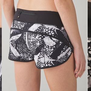 Lululemon Speed Short Static Mist White Black / Black